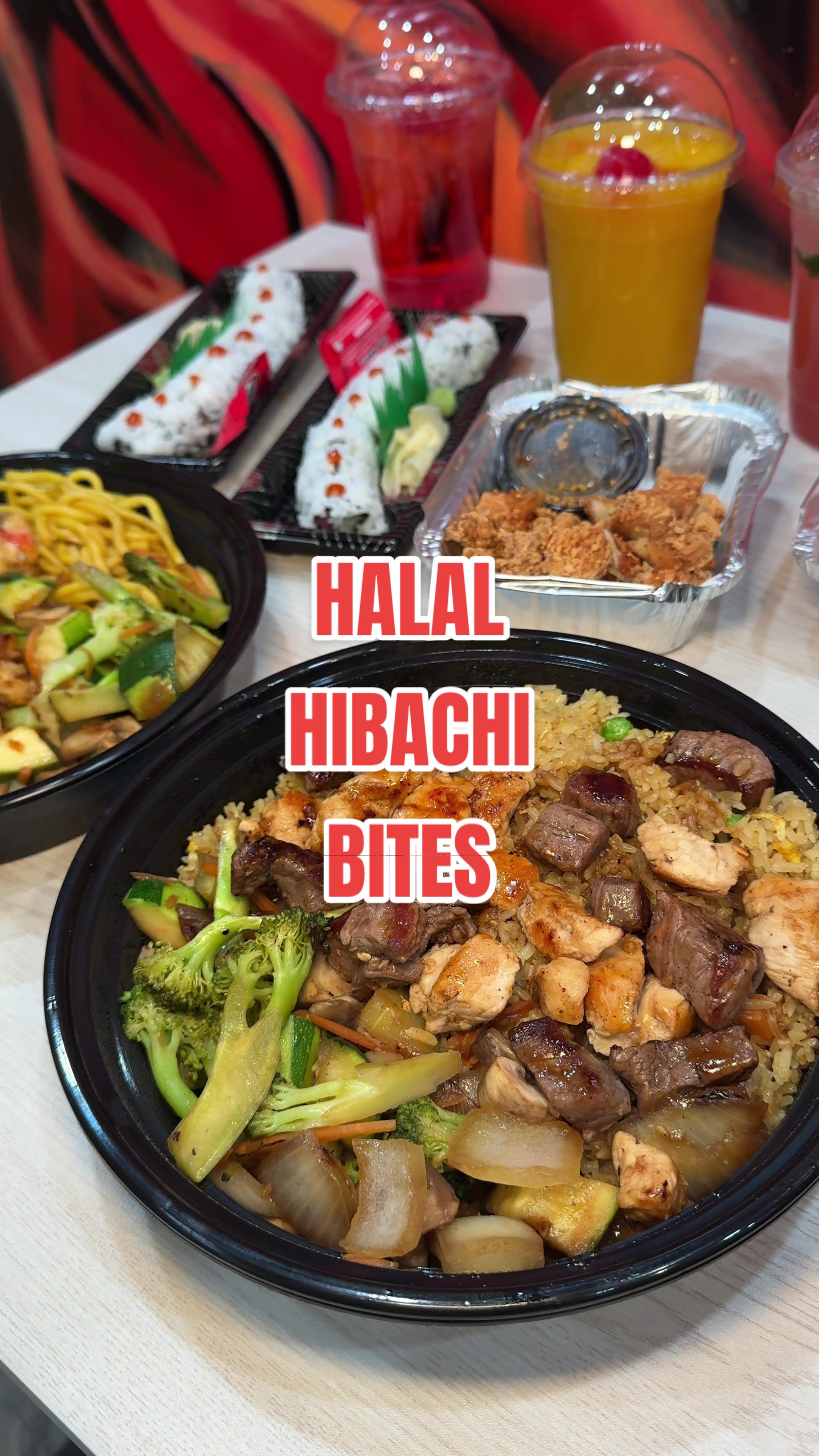 If you’re looking for a fast-grab hibachi plate that’s decently priced for the amount of food you’re getting, I recommend trying Hibachi Bites. You can select from chicken, steak, shrimp, lobster, or combo it up. They will ask how you would like your steak done too. Fried rice and lo mein swaps are at an additional charge (white rice is the default). They have lots of Japanese appetizers and sushi. Wasn’t crazy about the sushi. There are tables where you can dine but it’s counter service and acts more as a take-out/delivery spot. All the meats are by halal. The chicken is by hand. Halal Hibachi Bites 📍180-06 Hillside Ave., Jamaica, NY 11432 #halal #hibachi #halaljapanesefood #nyc #queens