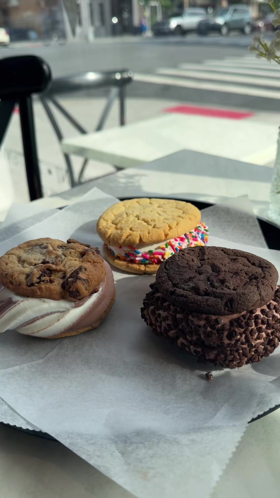Come cool off with our ice cream sandwich exclusively at the Aunt Butchies Bay Ridge location! 
##auntbutchies##icecream##bayridge##brooklyn##nyc