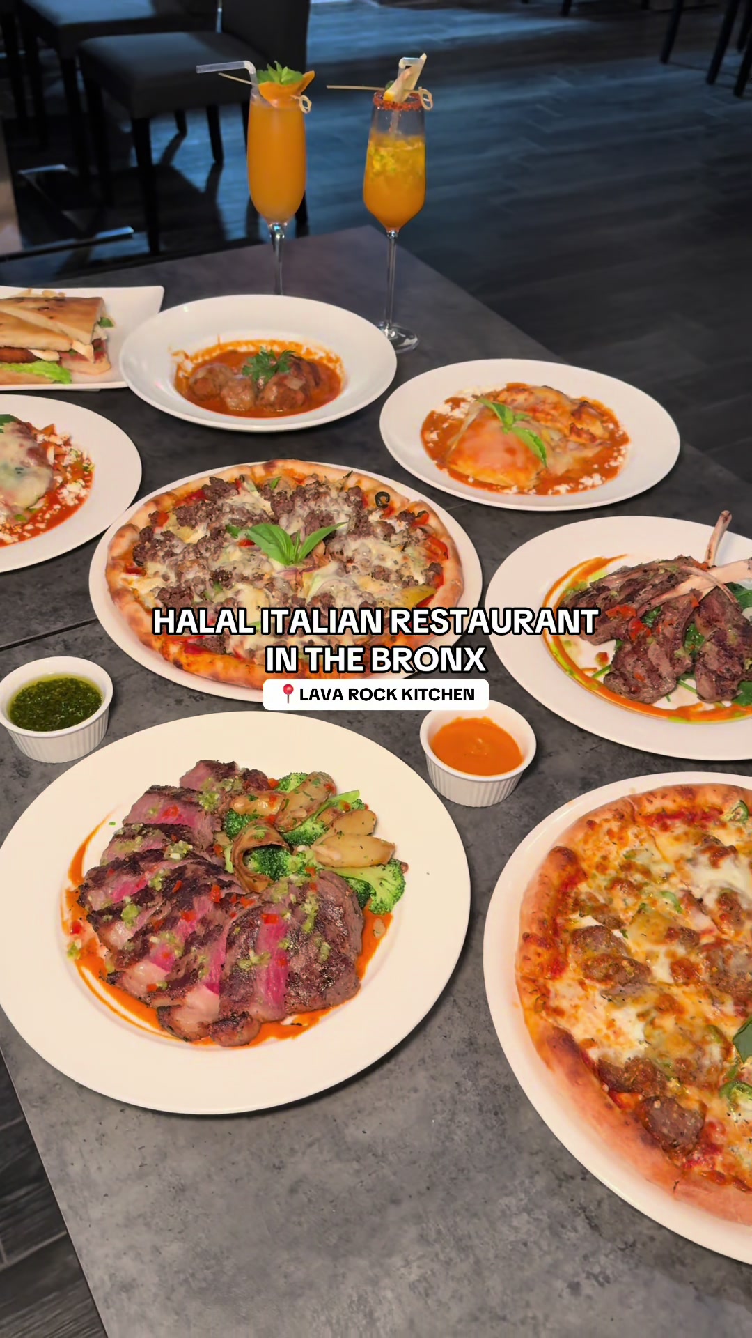 Halal Italian Restaurant in the Bronx 🍝 Lava Rock Kitchen ( @lavarockkitchen) 📍2119 Starling Ave, Bronx, NY 10462 Items featured: -Mocktails -Classic Caesar -Alette di Pollo -Polpette Incamiciate -Capricciosa Pizza -Diavola Pizza -Chicken Parm -Rigatoni Pomodoro -Lasagna -Controfiletto alla Griglia -Milanese Sandwich Give it a try & enjoy!