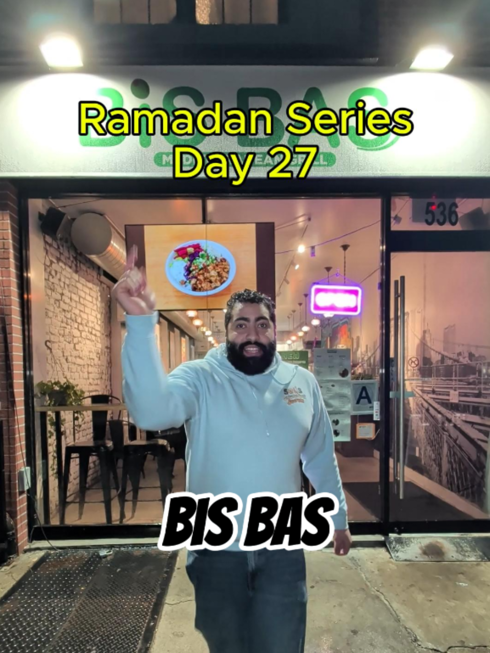 🟢 Day 27 of my Ramadan Series where I’m trying a Muslim owned business every single day! Today we’re at @Bis Bas Mediterranean Grill Located at 536 Driggs Ave, Brooklyn, NY 11211 #halal #ramadan #shawarma #lebanese #brooklyn