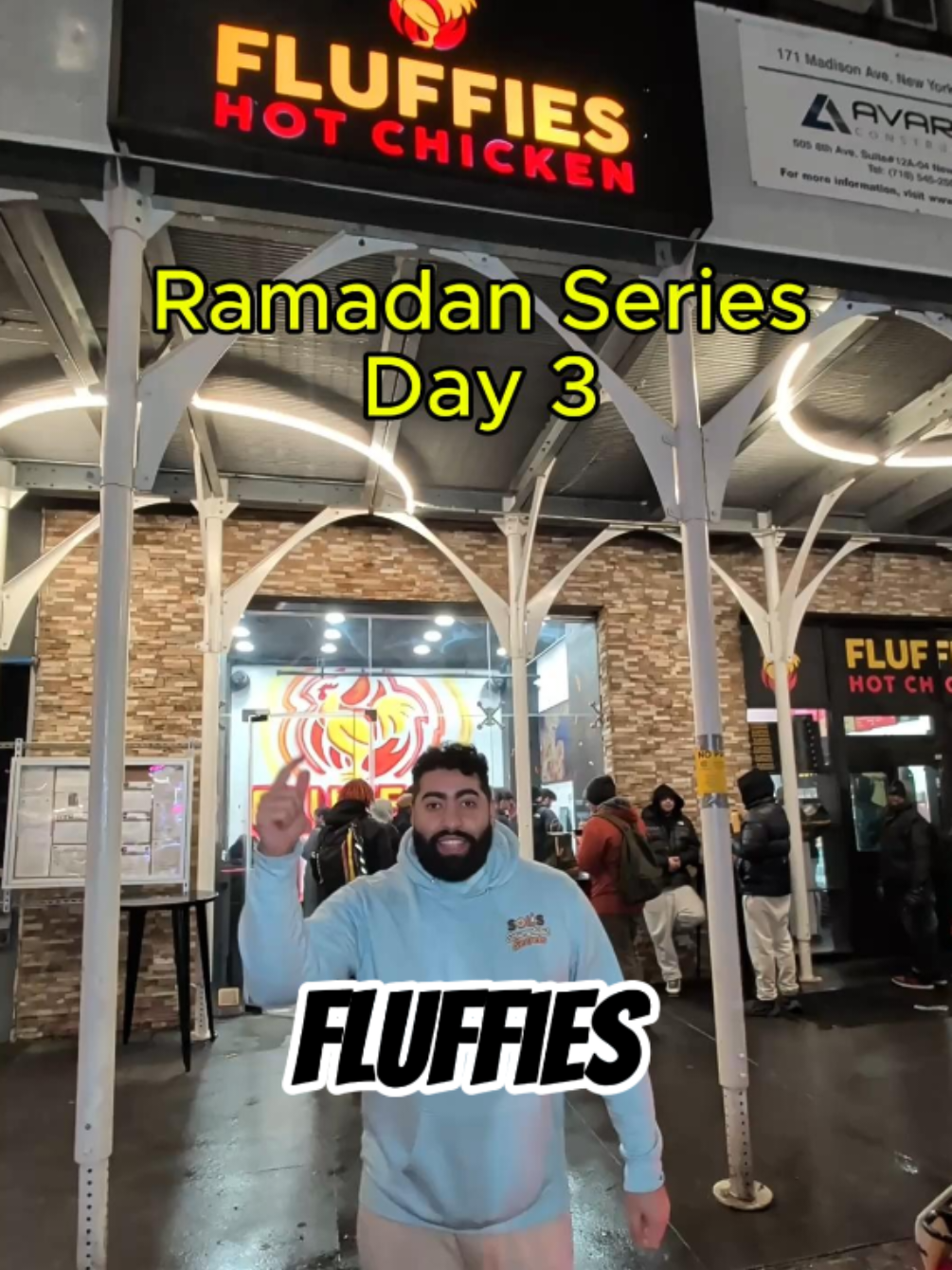 Day 3 of my Ramadan series where I'm trying a Muslim Owned business every single day! Today we're trying @Fluffieshotchicken located at 171 Madison Ave, New York, NY 10016 and many other locations! #ramadan #islam #halal #zabiha #chicken