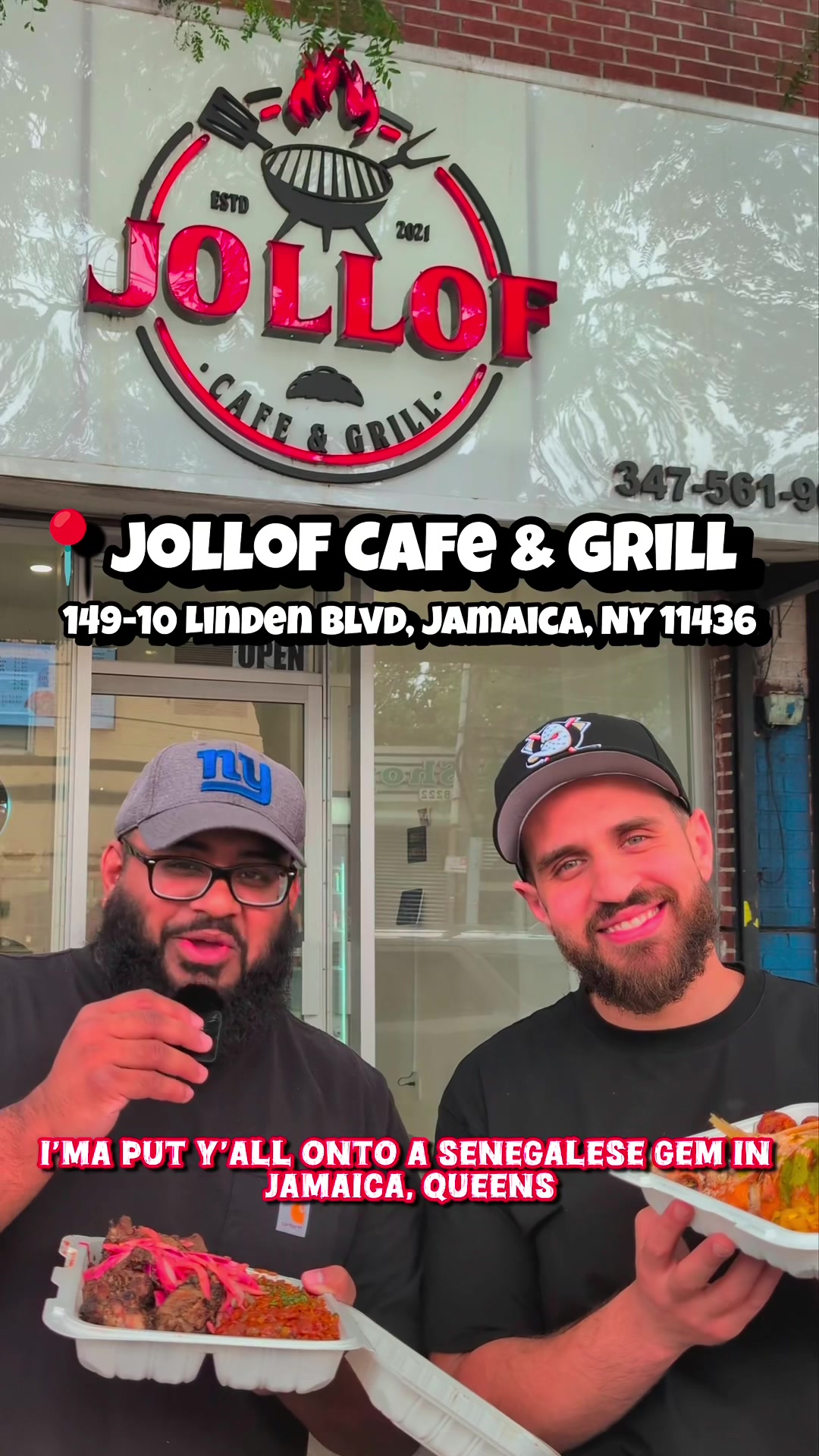📍Jollof Cafe and Grill. 149-10 Linden Blvd, Jamaica, NY 11436 Senegalese cuisine is known for its rich flavors, diverse ingredients, and influences from French, North African, and Portuguese culinary traditions. The food is typically hearty and centered around stews and soups and even fried dishes. You must try the Dibi. It's typically Grilled lamb, marinated and cooked over charcoal, often served with onions and a spicy sauce. And definitely try the mafe. A hearty stew made with meat (usually beef or lamb) simmered in a rich peanut butter sauce, often with vegetables like potatoes and carrots. And that fried snapper was delicious. The green sauce was so different. And the salsa-ish thing on the side was a great compliment. Highly recommend this spot. Enjoy! #food #nyc #love #foodie #foodtiktok