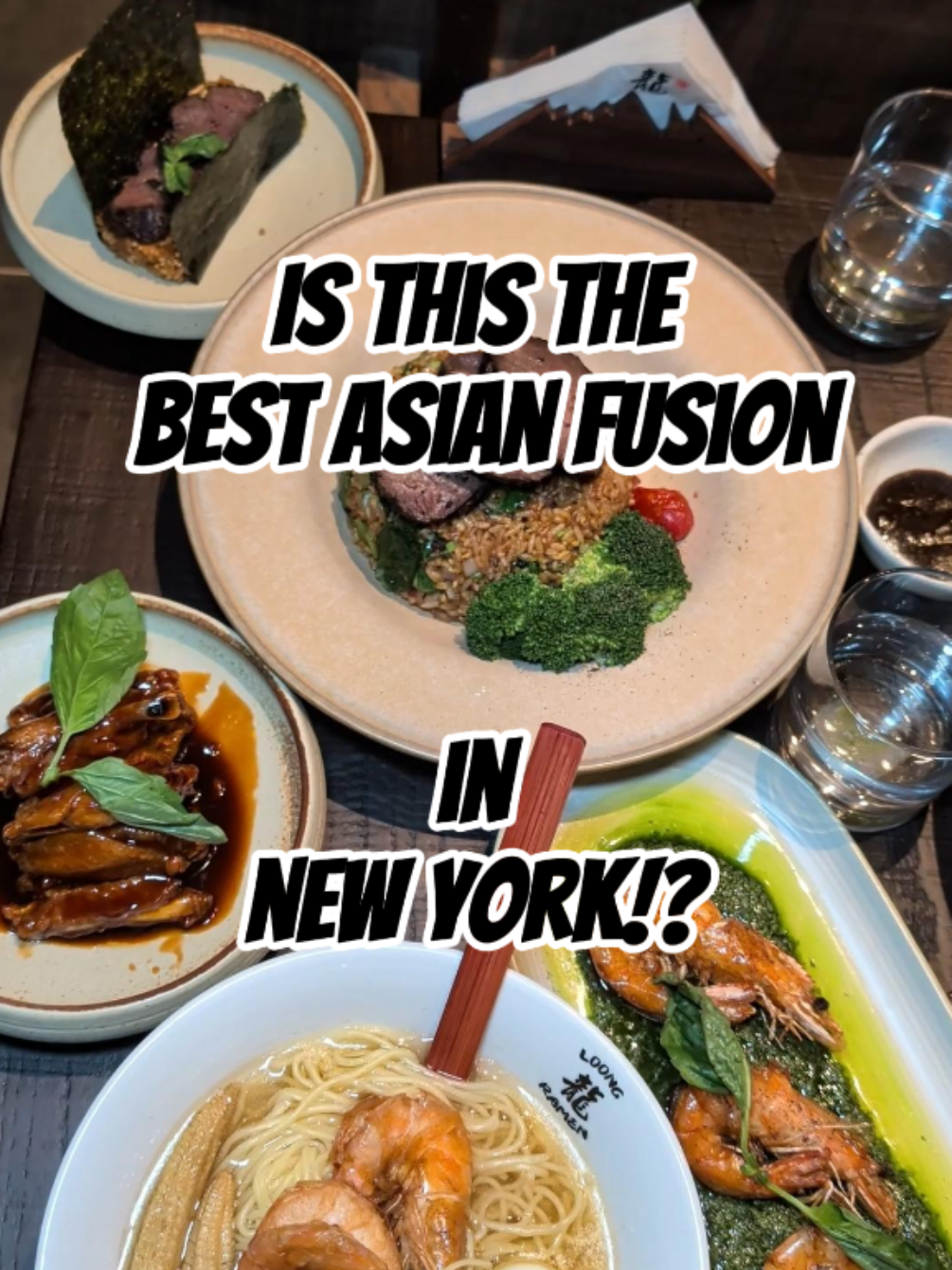 Trying supposedly the best Asian fusion restaurant in NYC! @Loong Ramen located at Located at 21 S End Ave, New York, NY 10280 #asian #asianfusion #ramen #filetmignon #nyc