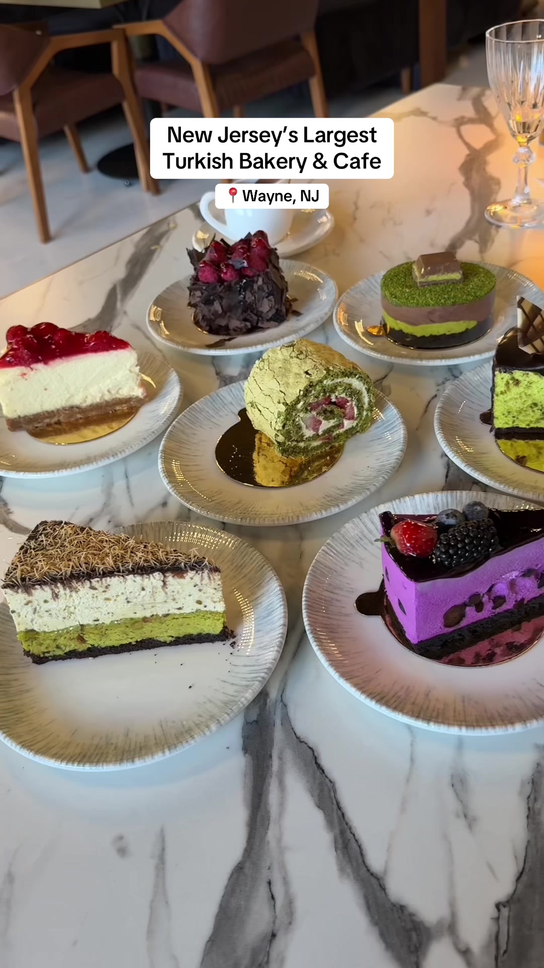 The largest Turkish bakery and cafe is located in Wayne, New Jersey! They’re known for their delicious cakes and baked goods but they also have a beautiful cafe with delicious food! • #waynenj #turkishbakery #sultanbakery